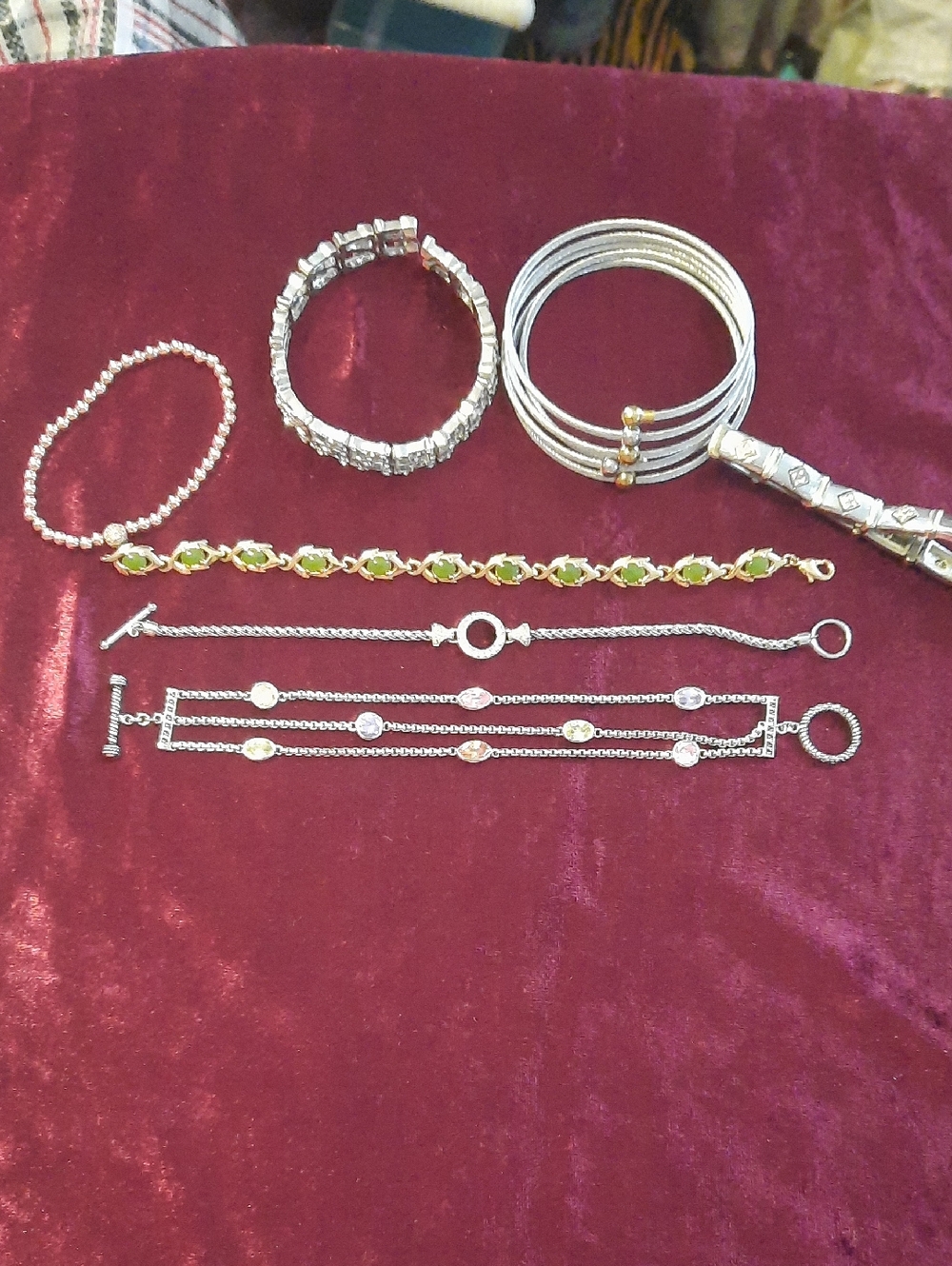 Mixed Metal Bundle Of Bracelets